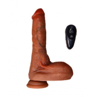 Реалистичный фаллос Мулата Хосе цвета на ДУ 20 см (движение вверх - вниз)