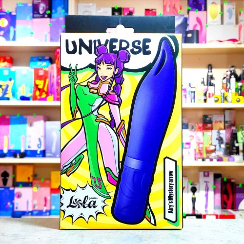 Фиолетовый мини вибратор Universe Secret Flower - 12,6 см - 4  (usb зарядка)
