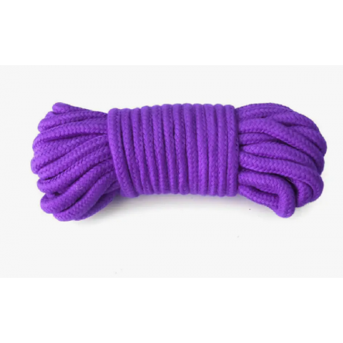 Фиолетовая мягкая веревка для бондажа - 5 метров