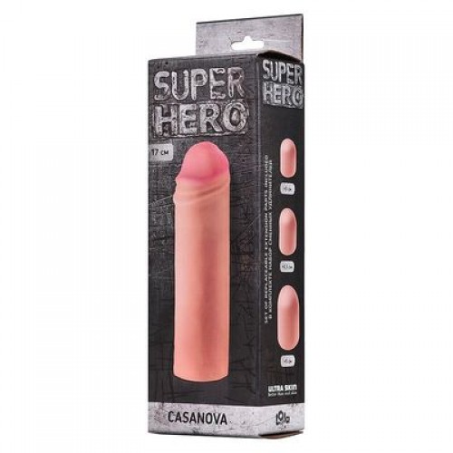 Фаллоудлинитель SUPER HERO Casanova - 17 см. Lola