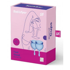 Набор синих менструальных чаш satisfyer Feel good Menstrual Cup