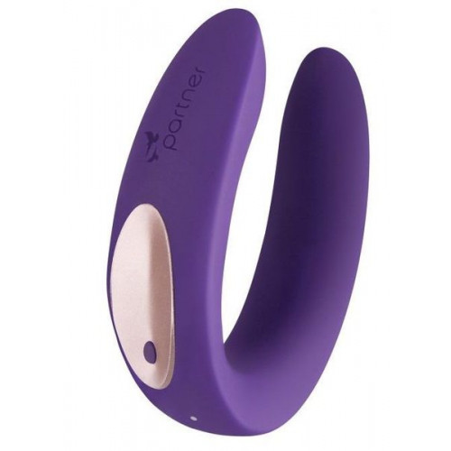 Вибратор для пар Satisfyer Partner Toy Plus, силикон, фиолетовый, 18см