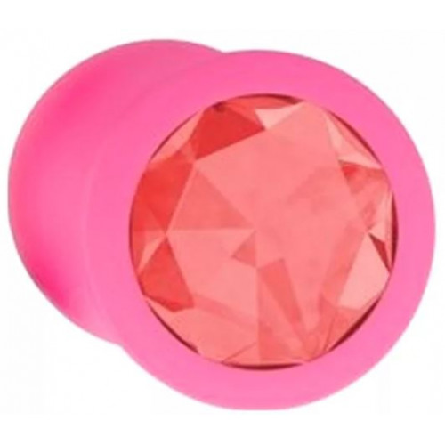 Анальная ювелирка pink с камнем pink S