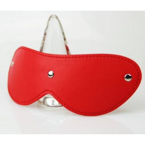 BDSM Арсенал красная маска из натуральной кожи