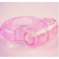 Эрекционное розовое кольцо с вибрацией простое