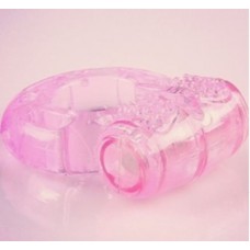Эрекционное розовое кольцо с вибрацией простое