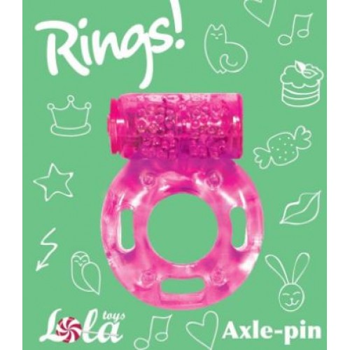 Розовое эрекционное кольцо Rings Axle - pin (из ассортимента)