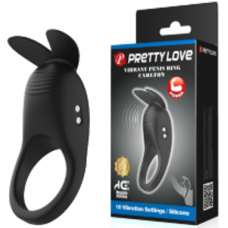 Черное эрекционное виброкольцо PL BI-210220