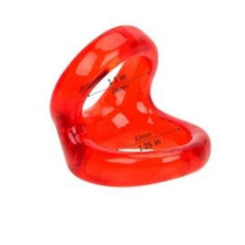 Красное Эрекционное кольцо на пенис и мошонку