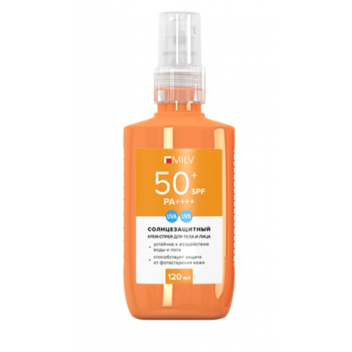 Солнцезащитный лосьон для лица и тела SPF 50+. 120 мл Milv