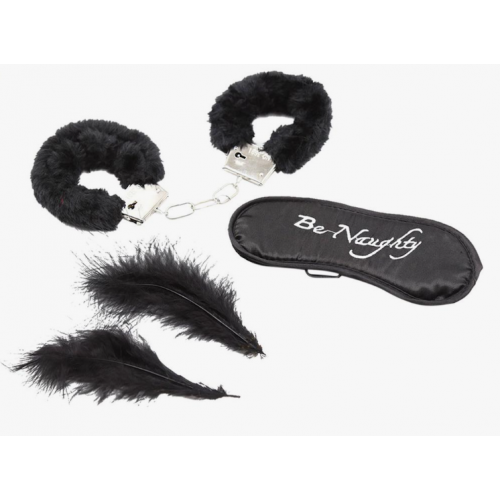 Набор БДСМ из 4 предметов черный Be nighty