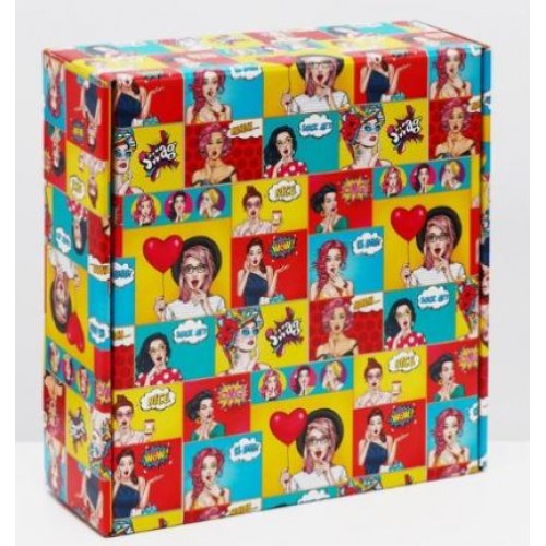 Подарочная коробка Pop-art 2 - 285 x 95 x 295 mm