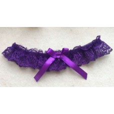 Подвязка на ножку фиолетовая