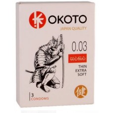 Тонкие презервативы OKOTO Thin Extra Soft - 3 шт.