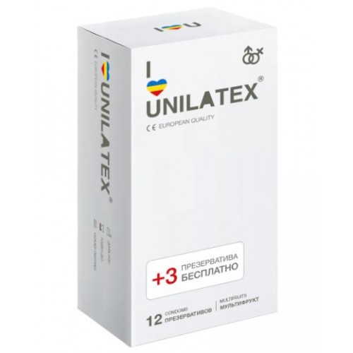 Презервативы I Love Unilatex 12шт Мультифрукт
