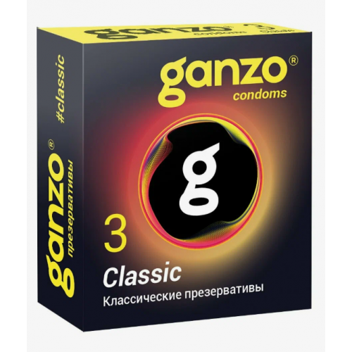 Классические презервативы с обильной смазкой Ganzo Classic - 3 шт. (Ребрендинг коробки)