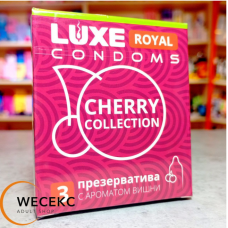 Презервативы с ароматом вишни LUXE Royal Cherry Collection - 3 шт.