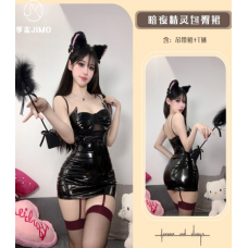 Костюм Киса в латекса (N03058)Платье, ушки, плётка