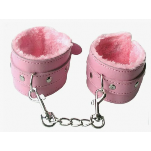 BDSM оковы на ноги розовые