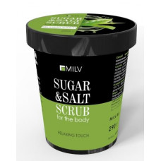  Сахарно-солевой скраб для тела «Зелёный чай». 290 г Milv*