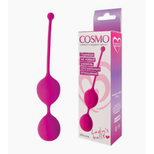 ШАРИКИ ВАГИНАЛЬНЫЕ D 30 мм, вес 55 г, цвет розовый неон арт. CSM-23007-16