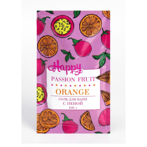 Соль для ванн с пеной Orange Passion fruit - 100 гр.