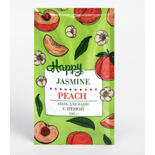 Соль для ванн с пеной jasmine Peach - 100 гр.