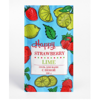 Соль для ванн с пеной strawberry LIME - 100 гр.