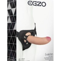 Страпон EGZO harness со съемной насадкой - 18 см.