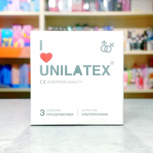 Ультратонкие презервативы Unilatex Ultra Thin - 3 шт.