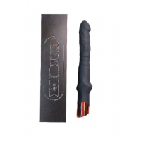 Вибратор черный раздвижной вверх вниз с ротацией и фрикциями  Yeain-2