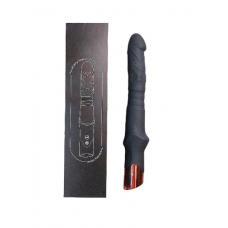 Вибратор черный раздвижной вверх вниз с ротацией и фрикциями  Yeain-2