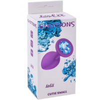 Маленькая фиолетовая анальная пробка Emotions Cutie small Blue stone - 7 см.