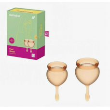 Набор золотистых менструальных чаш satisfyer Feel good Menstrual Cup
