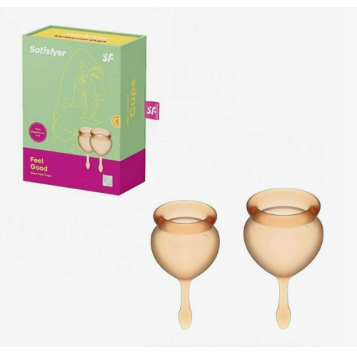 Набор золотистых менструальных чаш satisfyer Feel good Menstrual Cup